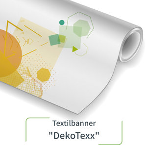 Textilbanner "DekoTex" mit Druck - Lieferung gefaltet