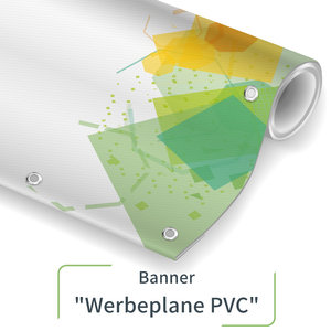 Werbeplane PVC mit Druck - Premium - Versand gefaltet